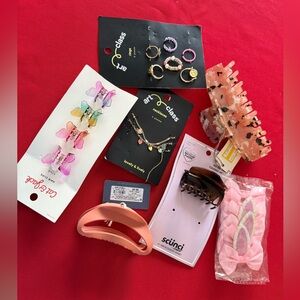 NWT Vibrant Hair Accessories Collection and Necklaces